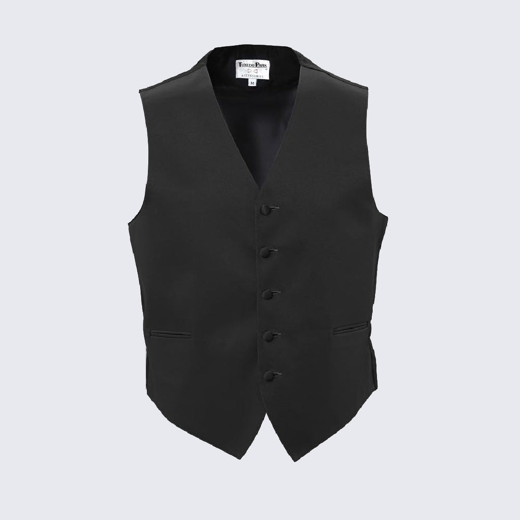 Classic Fit Tuxedo Package - Black Tuxedo Notch Lapel Set with Shirt, Vest, and Cufflink Set - Wedding - Prom