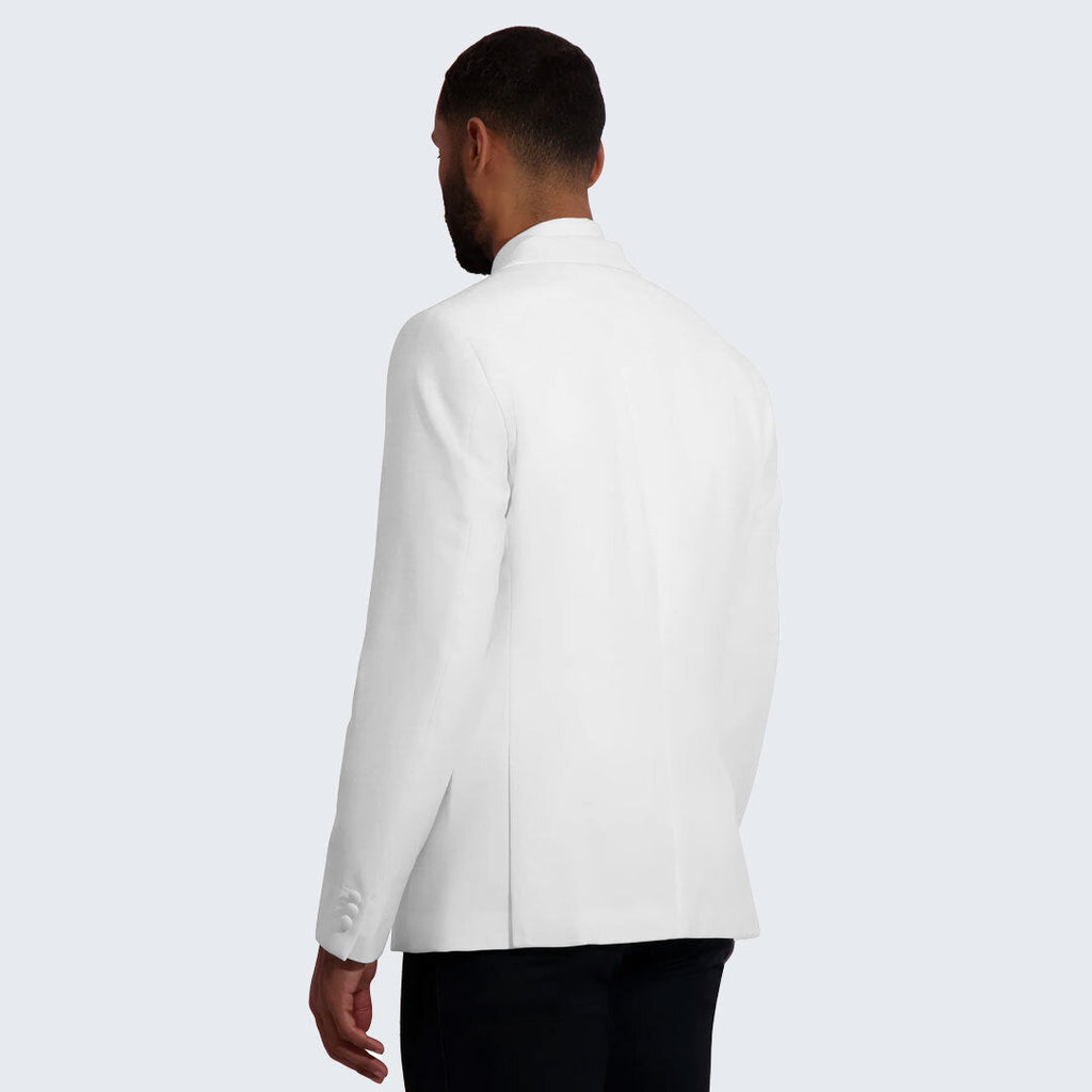 [DISCOUNTED] White Dinner Jacket with Shawl Lapel Classic Fit - Limited Sizes