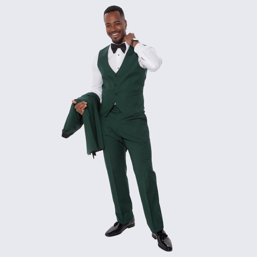 [DISCOUNTED] Green Tuxedo Slim Fit with Large Shawl Lapel by Stacy Adams - Limited Sizes