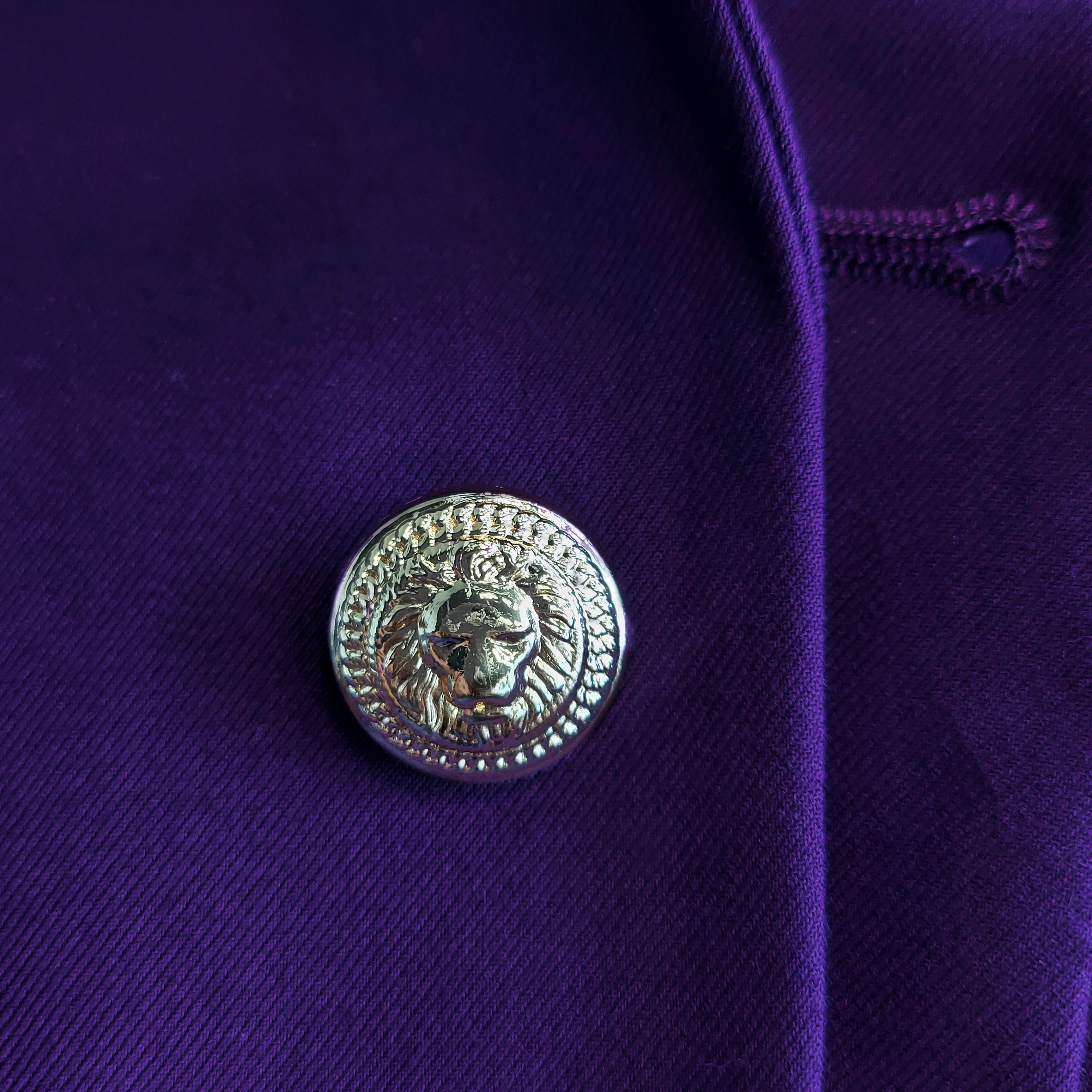 [DISCOUNTED] Purple Skinny Fit Suit Three Piece Set with Double Breasted Vest - Limited Sizes