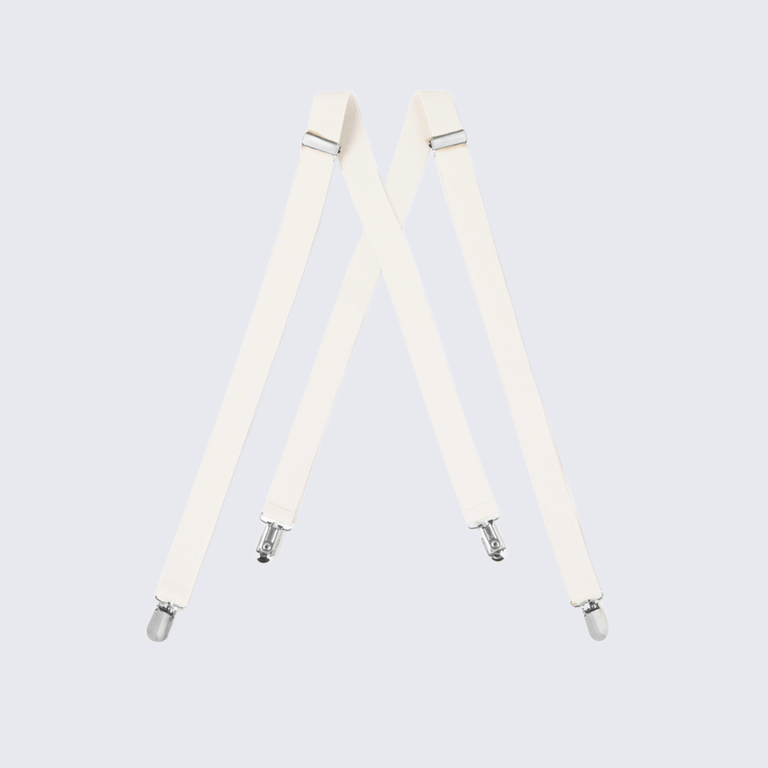Ivory Suspenders  for Kids Teen Children - Wedding